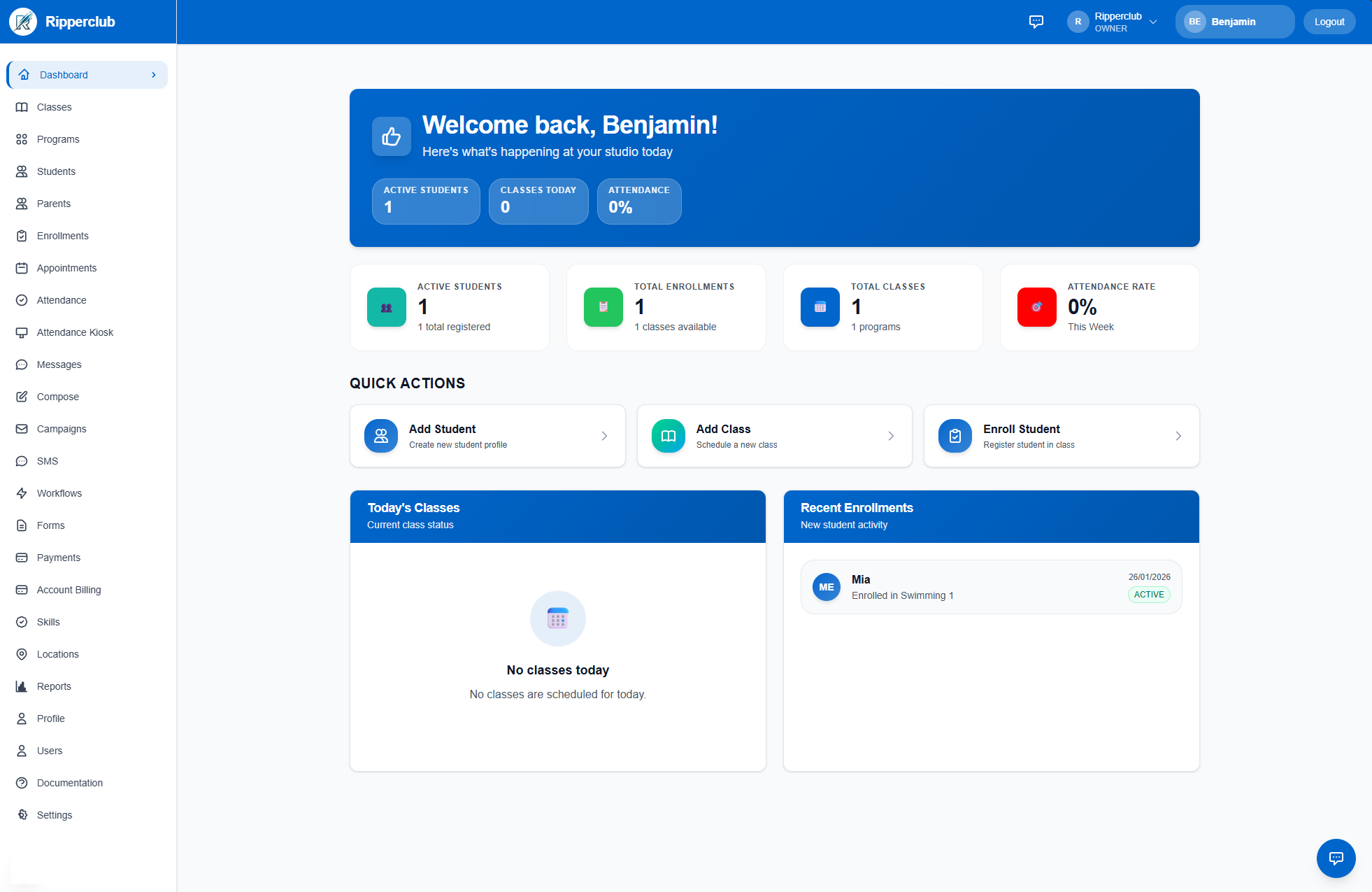 Ripper Club Dashboard